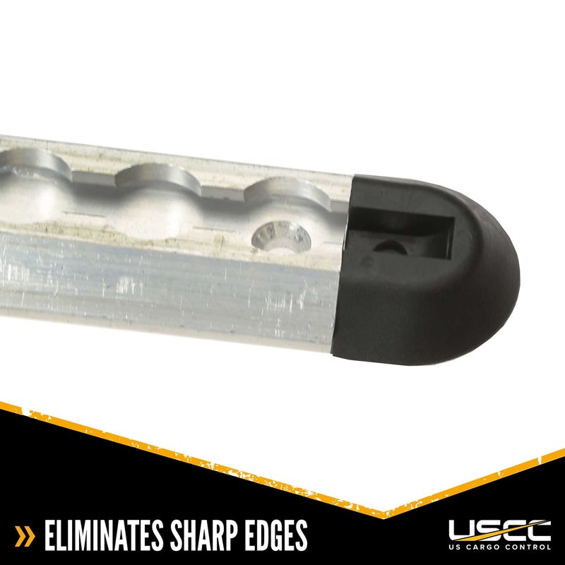 US Cargo Control Angled End Caps for Angled L Track Rails (4-Pack), L Track End Caps Eliminate Sharp Edges On L-Track - Easily Roll Motorcycles, ATVs, & Other Wheeled Cargo Over L Track Angled Rails - Image 2